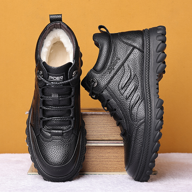 特大码棉鞋45冬季加绒保暖男鞋46加大号加宽雪地靴47脚肥皮靴48