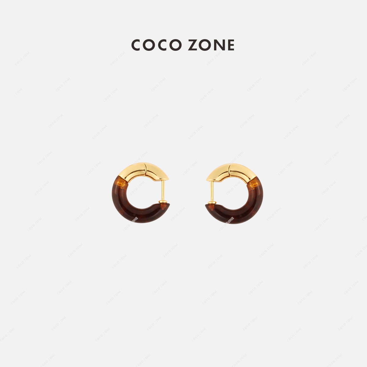 铜合金耳饰 COCO ZONE 高级感耳针独特拼接耳饰23C29579