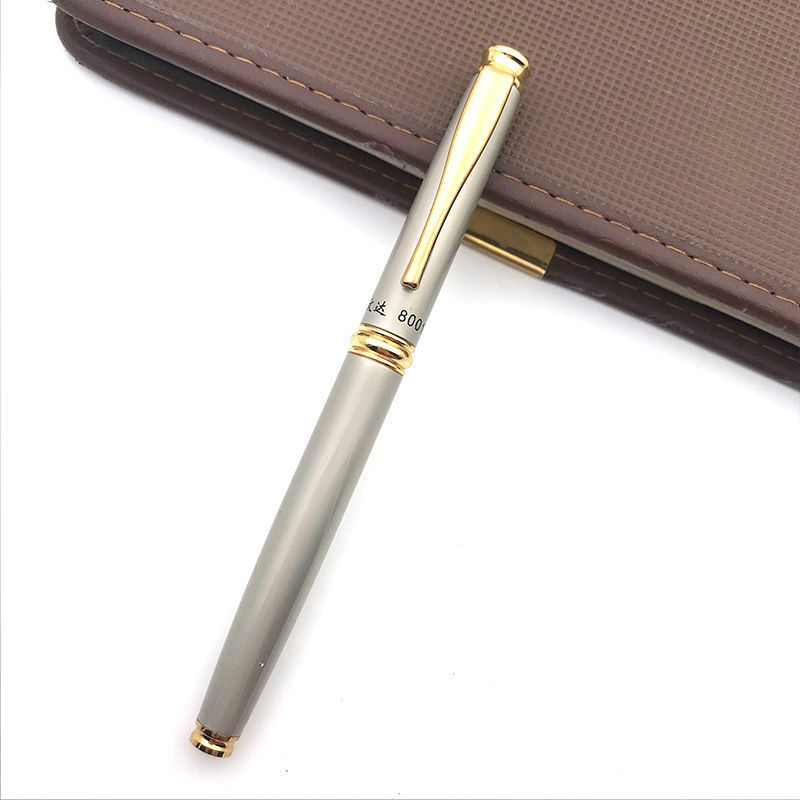 包邮库存老钢笔上海文达8001铱金笔中细明尖练字书法书写钢笔