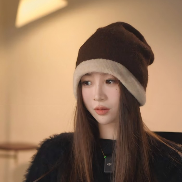 【MMY STUDIO】新款冬季针织堆堆帽女秋冬保暖包头帽韩系时尚显脸小