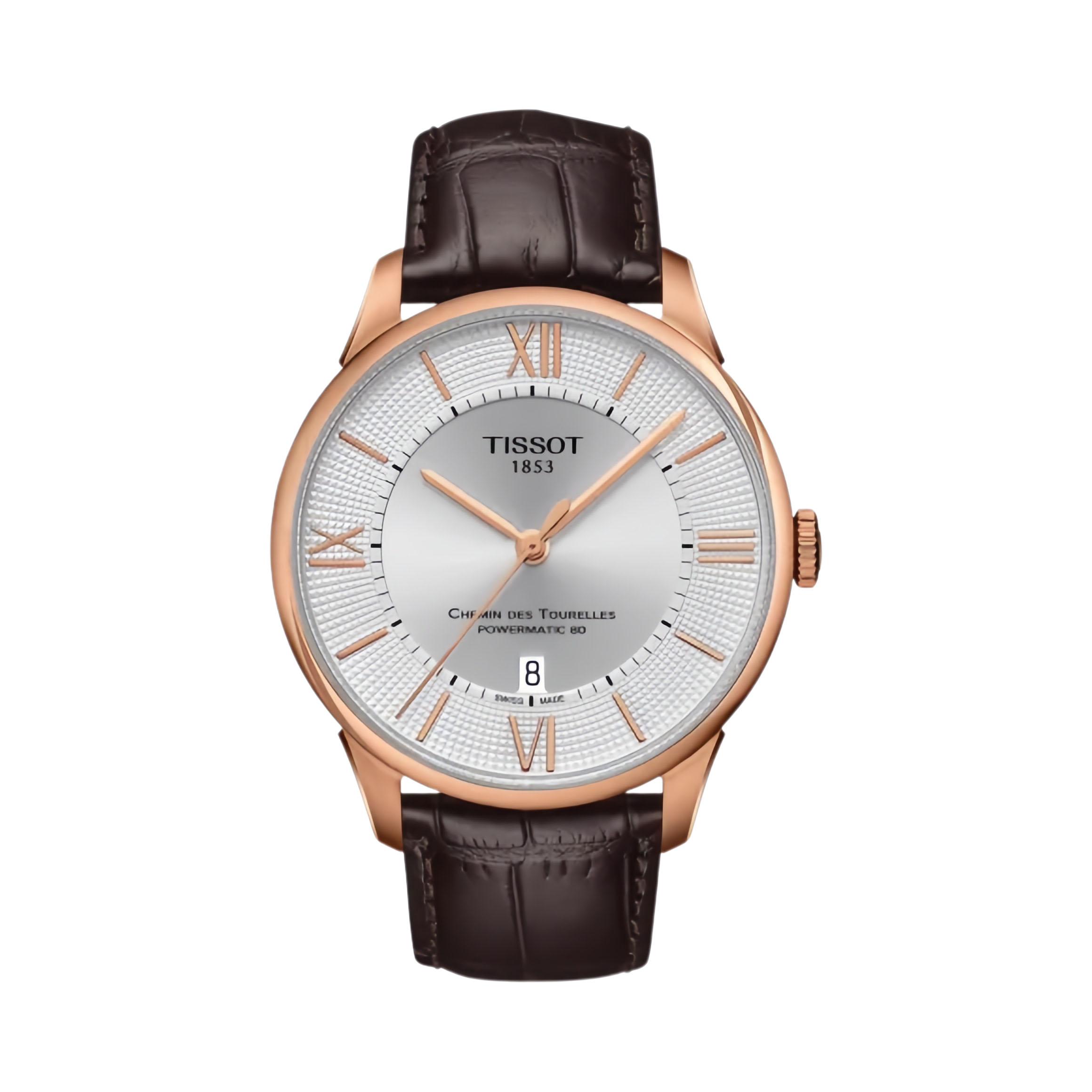 99新 Tissot/天梭 壹/杜鲁尔099407玫瑰金边/表径42全套