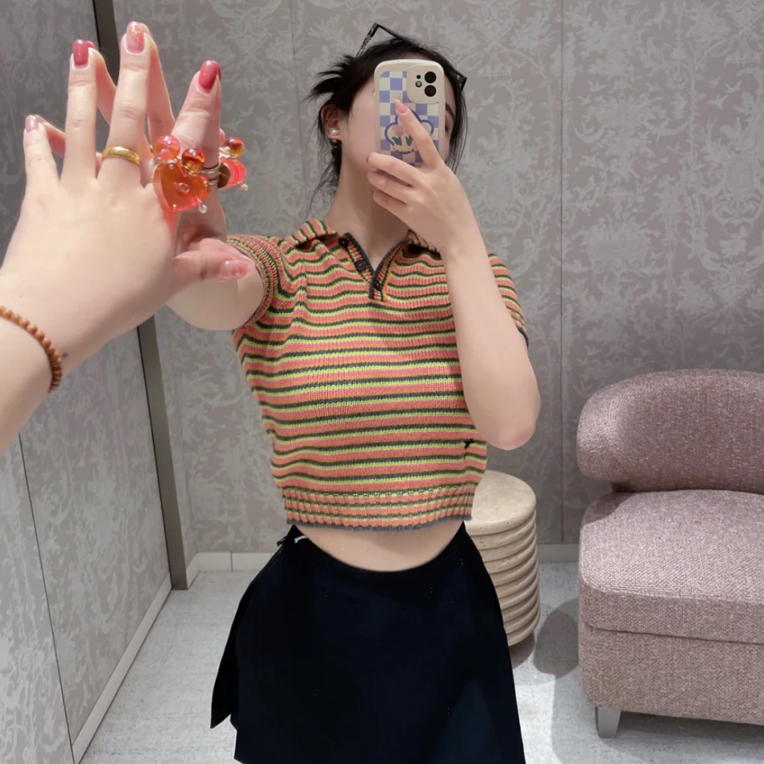 99新 DIOR/迪奥 针织polo衫 36码00034