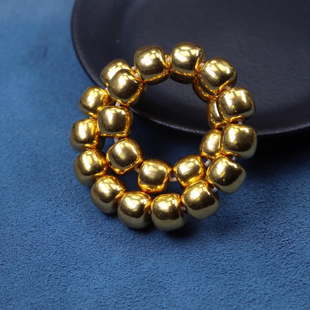 足金配饰9mm老型手串 古法工艺