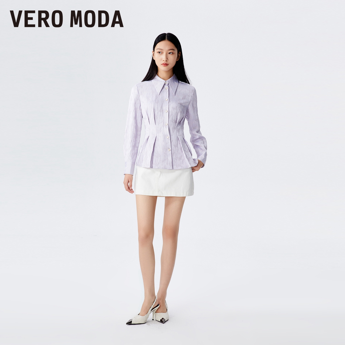 【羊羊专属】Vero Moda衬衫女优雅气质甜美简约通勤323105015