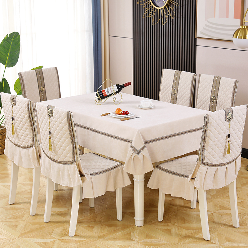 新款椅套椅垫套装家用现代简约中式椅子套罩餐椅套垫布艺四季通用
