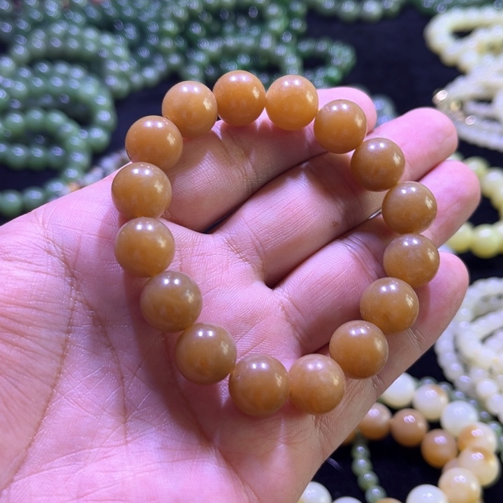 和田玉手串未镶嵌460