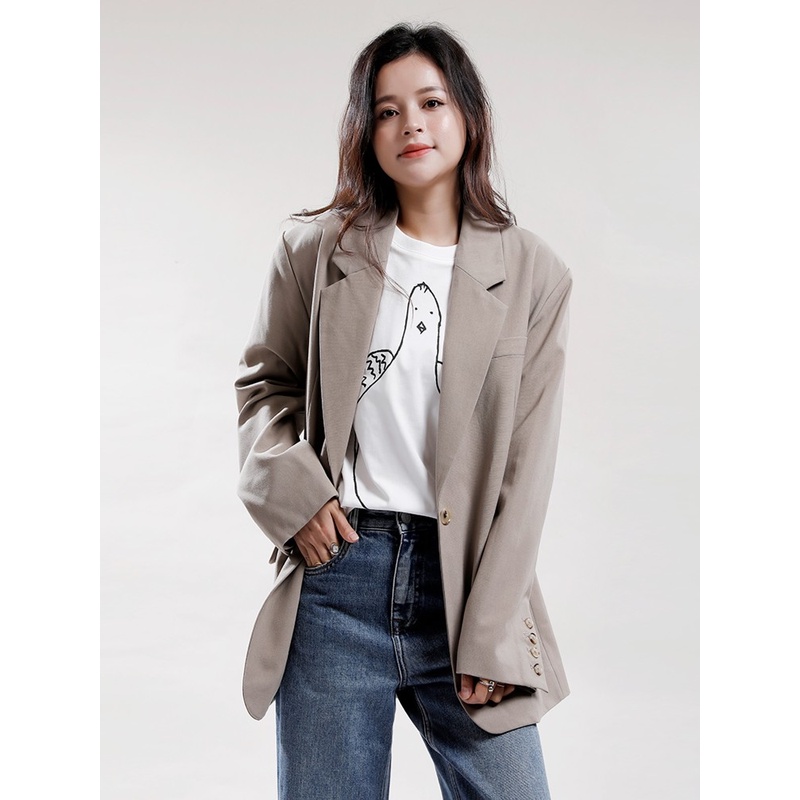 [富贵] 时尚女装 夏季百搭西装宽松设计感 通勤西服 - 23Q-FT31