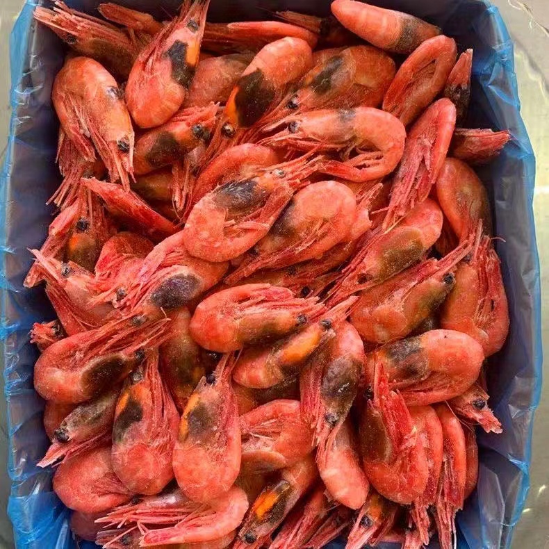 北极冰虾 4斤 70-90头籽大号青黑头虾海藻头 丹麦熟冻北极甜虾