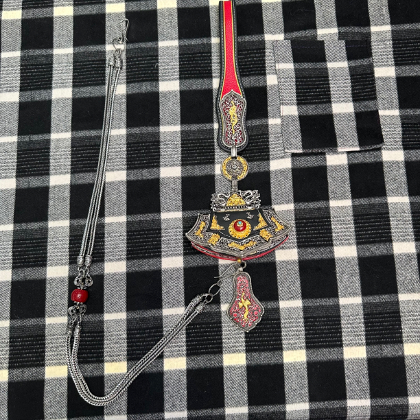 女士西藏式钱包藏袍藏族服装表演裹裙民族风腰间配饰腰链不掉色