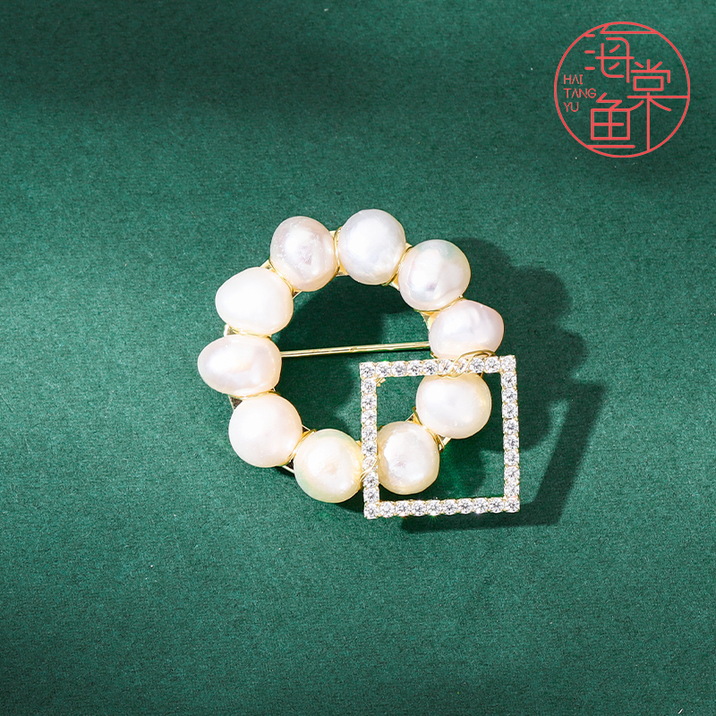 铜合金合成锆石胸针 FL213【花神系列】时尚简约花神胸针
