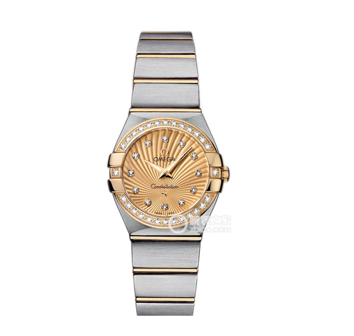 99新 Omega/欧米茄 星座/24m/黄金满钻石英女款/原48800/单表