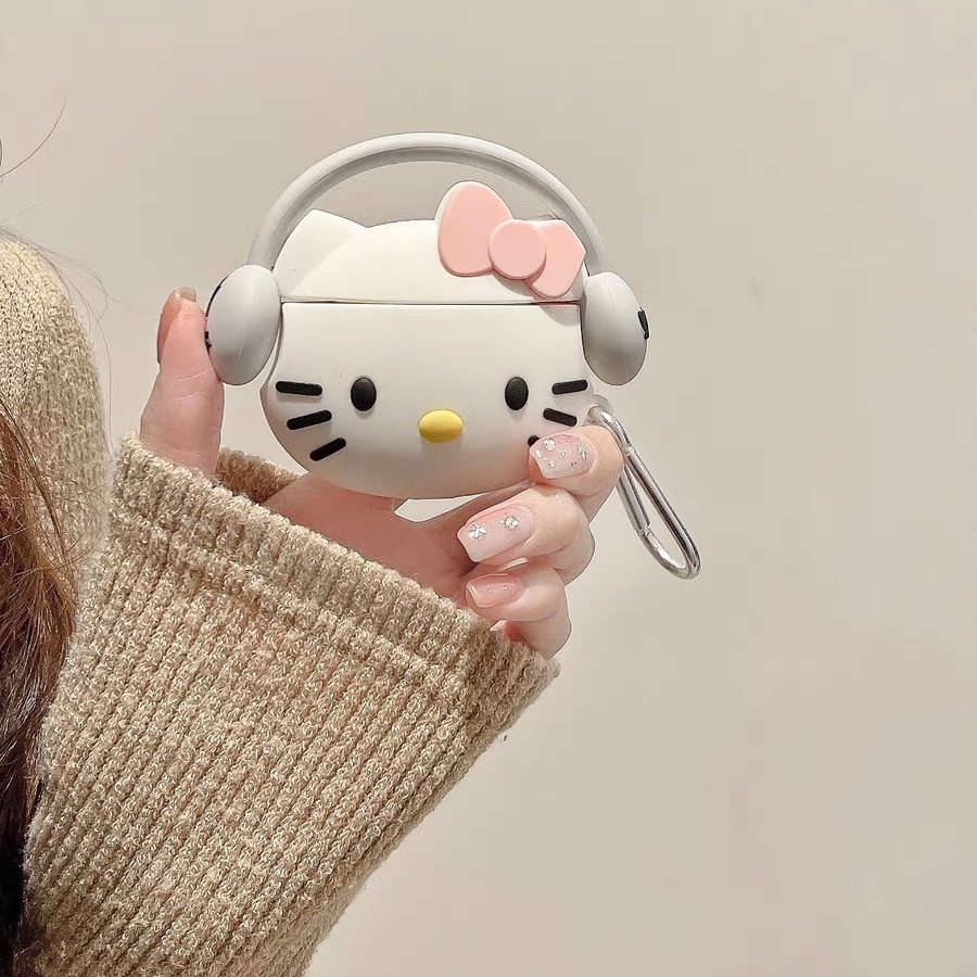 可爱凯蒂猫适用AirPods Pro3保护套pro2Airpods4保护壳硅胶软3