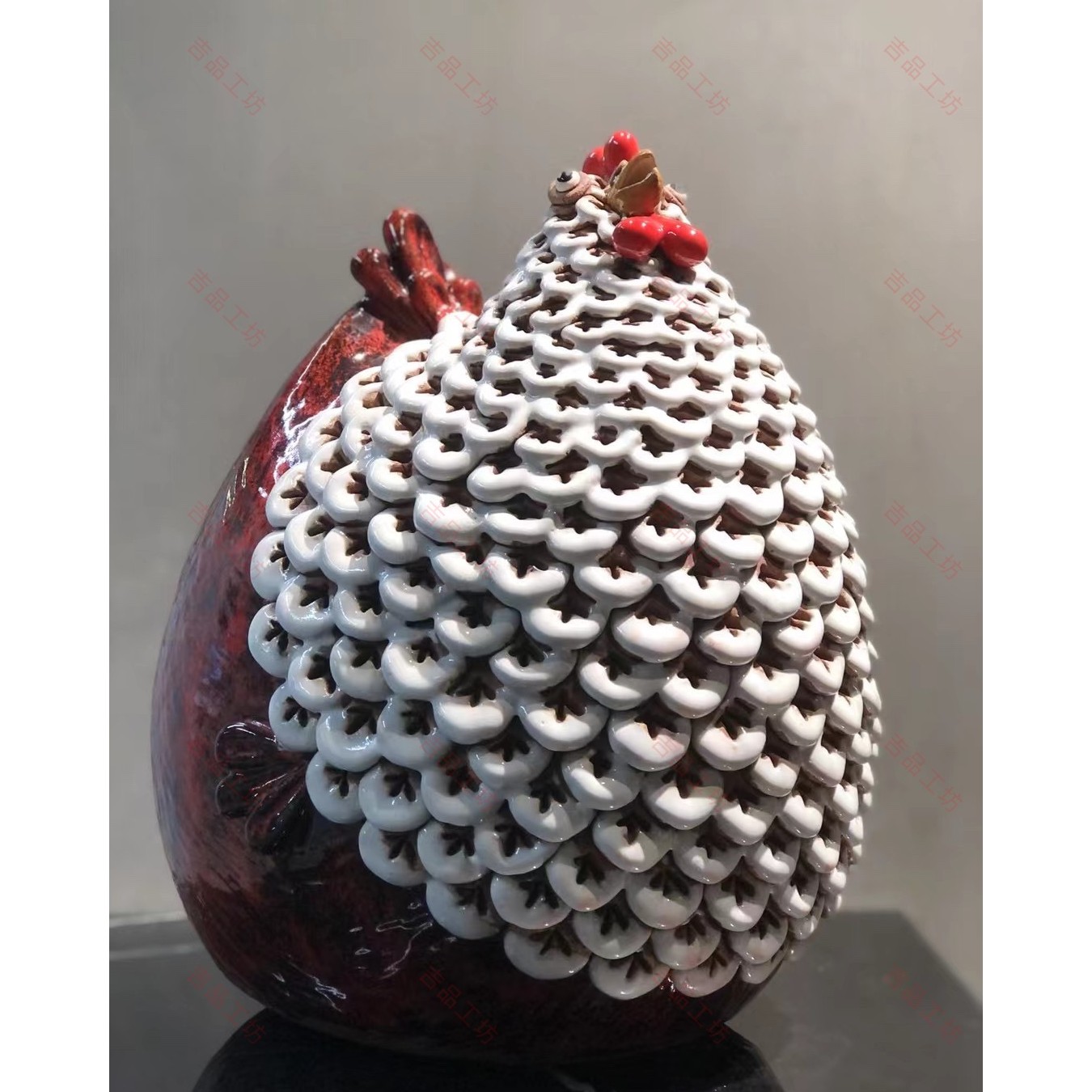 【大吉大利】陶瓷作品，32*27*37厘米，礼品，禅空间，客厅，公司，玄关