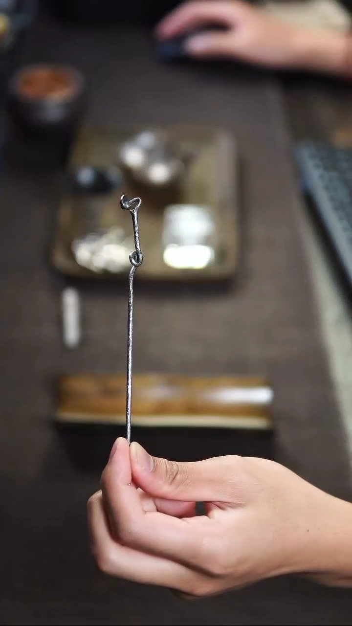 【闪购商品】纯锡灵芝型小茶拨