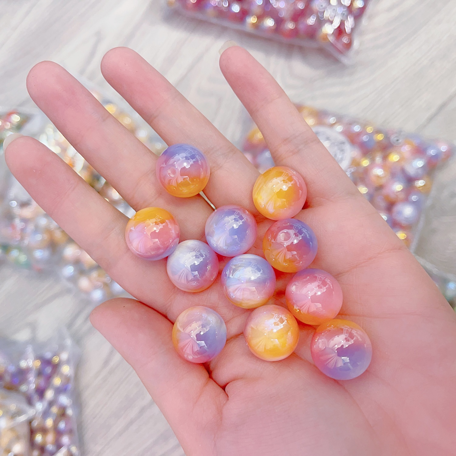 海蒂珠珠卡16直孔圆珠合集配饰配件欧若风