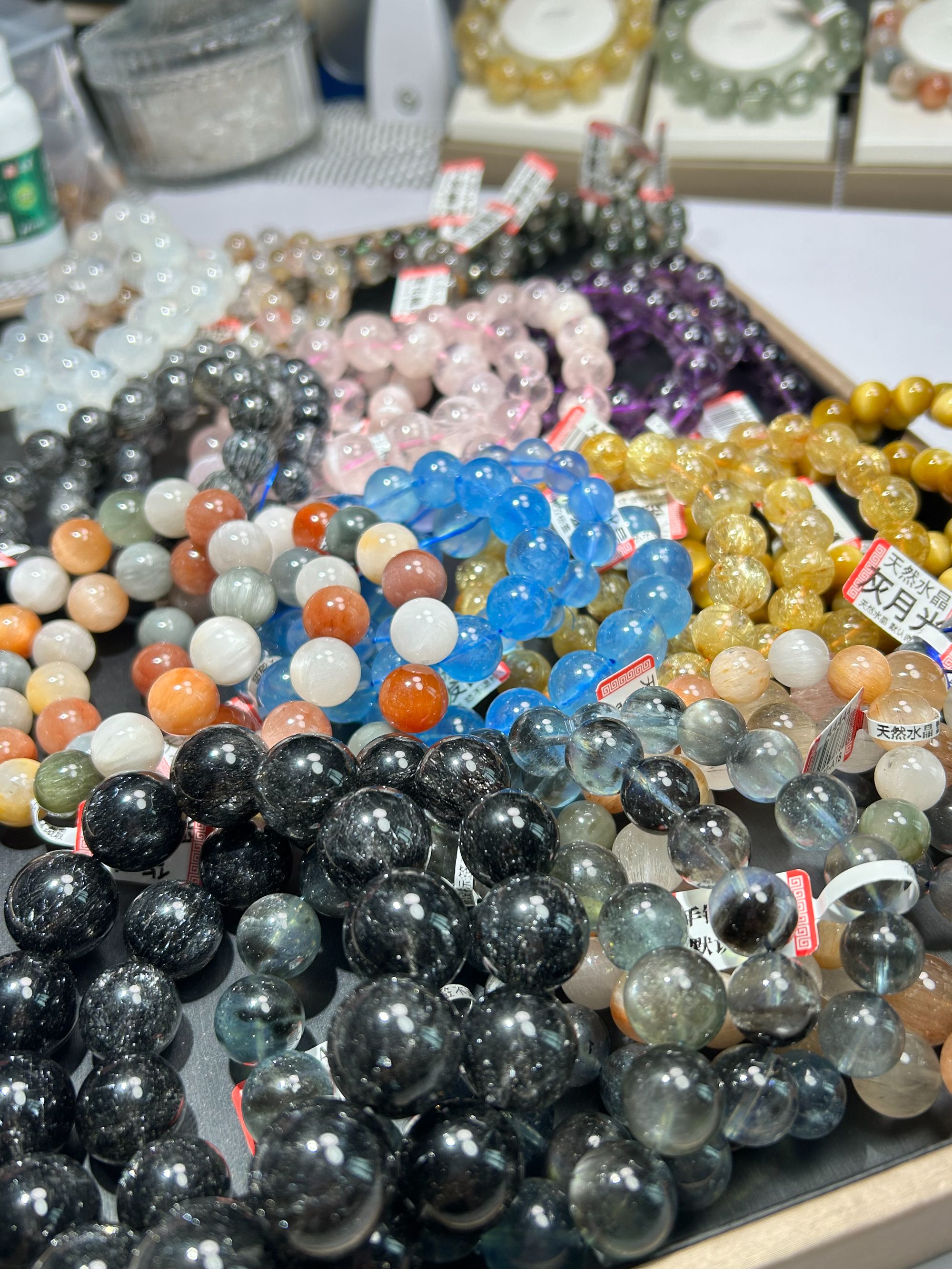 多样性发其一手串手链情侣男女款手串珠百搭冰透水晶手串