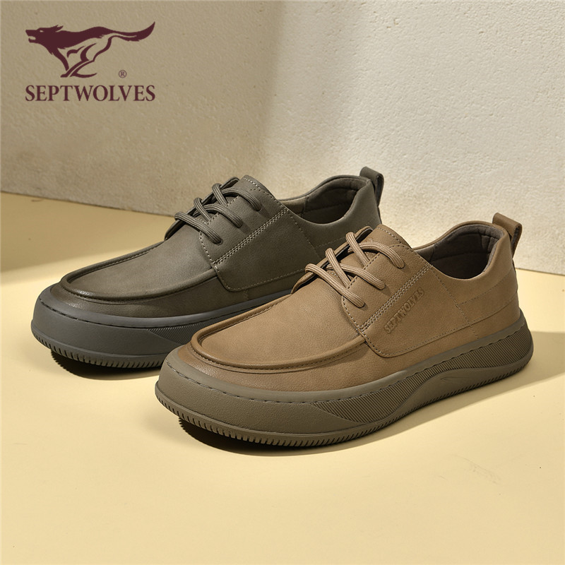 七匹狼男士商务鞋春夏新款潮流板鞋英伦风男鞋干净感痞帅男鞋0660商品图