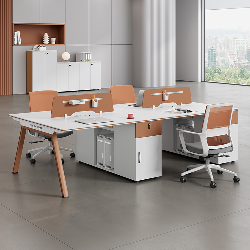 简约现代职员办公桌2/4/6六人工位办公室桌椅组合电脑桌屏风卡座