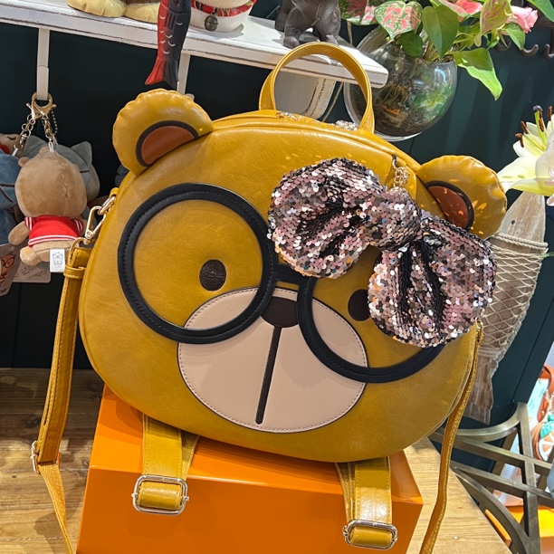 双肩包】小脸熊熊双肩包卡通可爱可斜挎单肩百搭双肩包