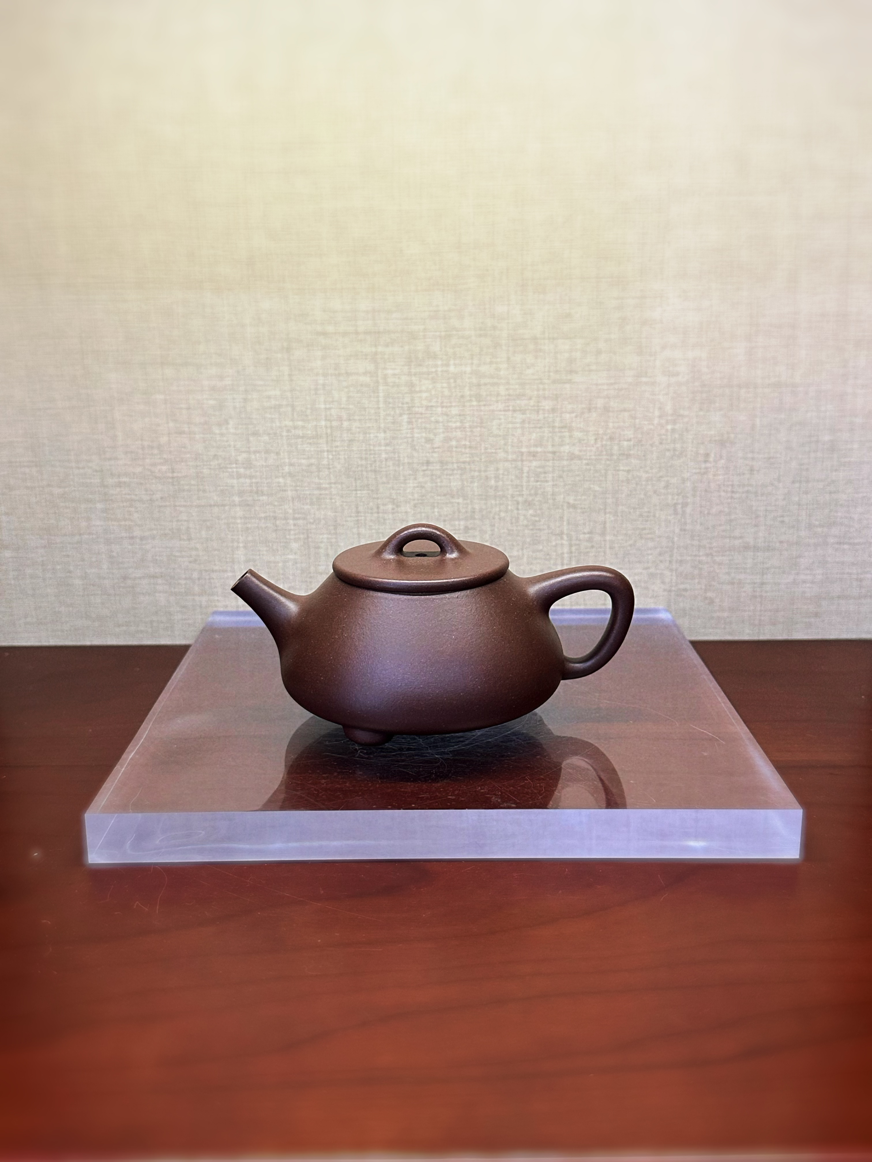 平盖石瓢壶·大水潭天青紫泥·万文姣全手工