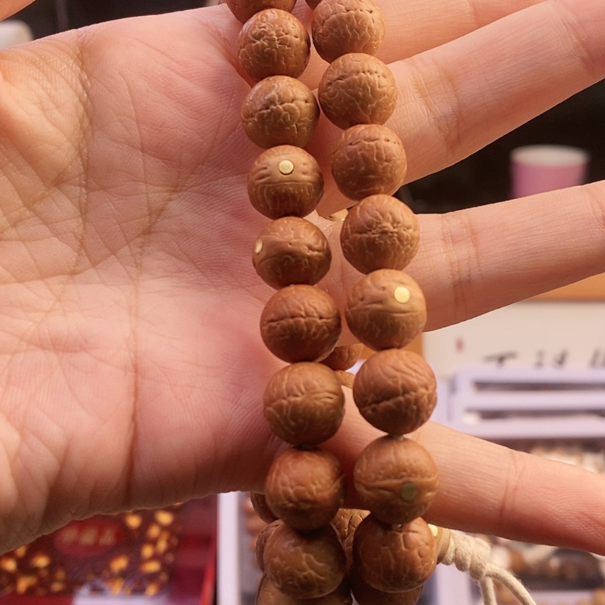 【闪购商品】凤眼菩提手串12mm铜钉