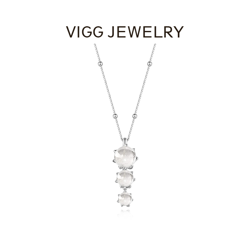 VIGG 铜合金项链 花露项链 时尚小众简约设计感