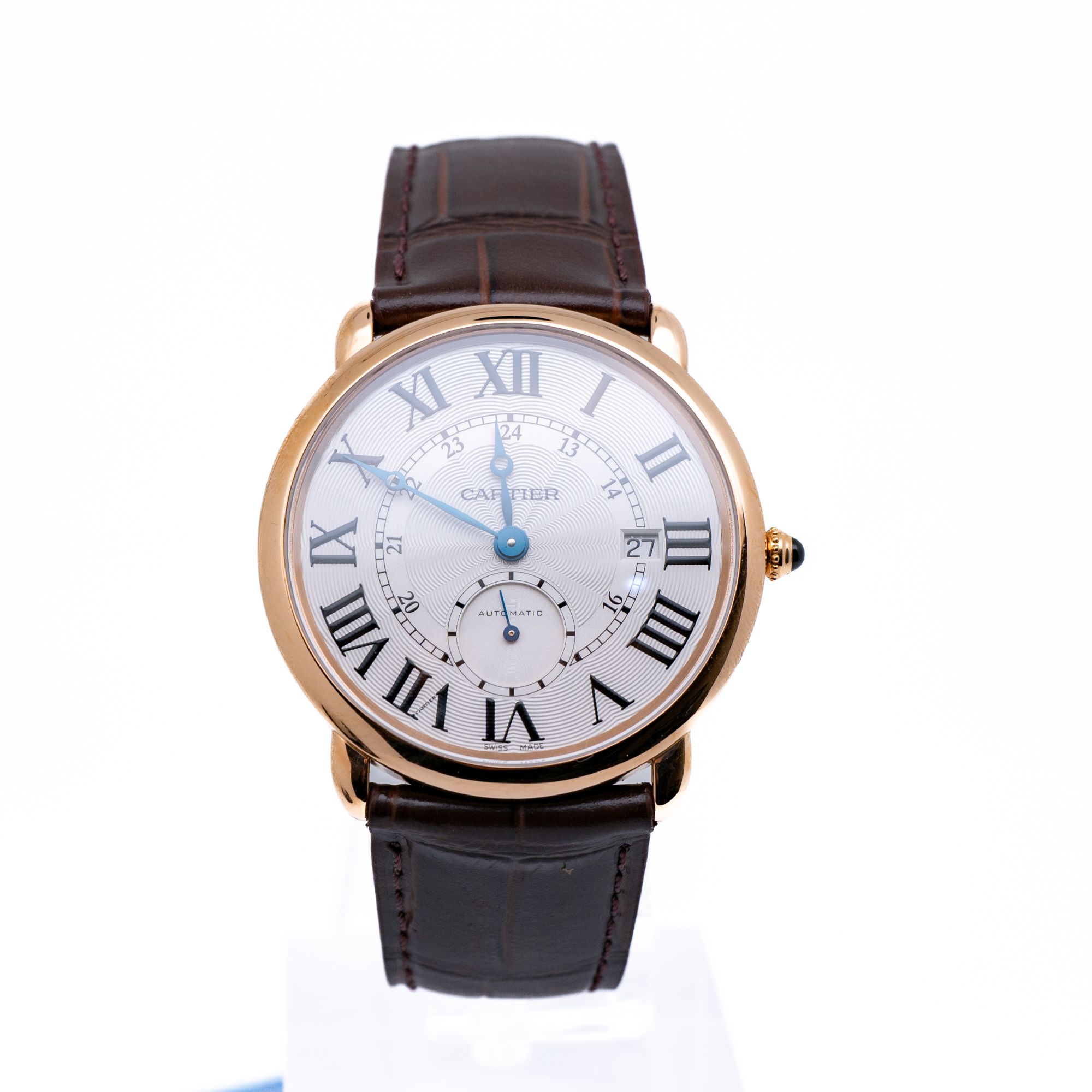 99新 Cartier/卡地亚 金路易伦敦W6801005 男士40自动玫瑰金 单表