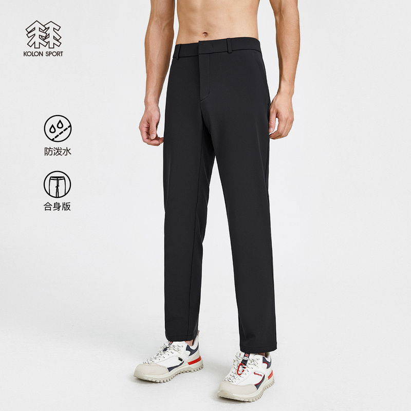 KOLON SPORT/可隆 男子防泼水商务休闲通勤裤子针织亲肤保暖长裤