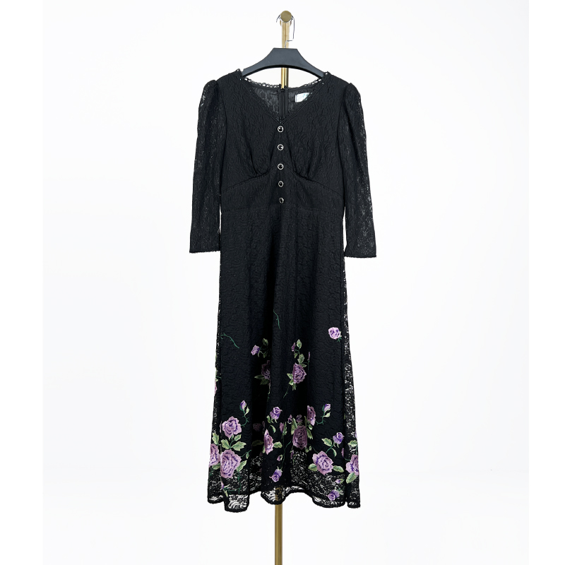  秋冬新款洋气时尚休闲百搭连衣裙 欧1171P