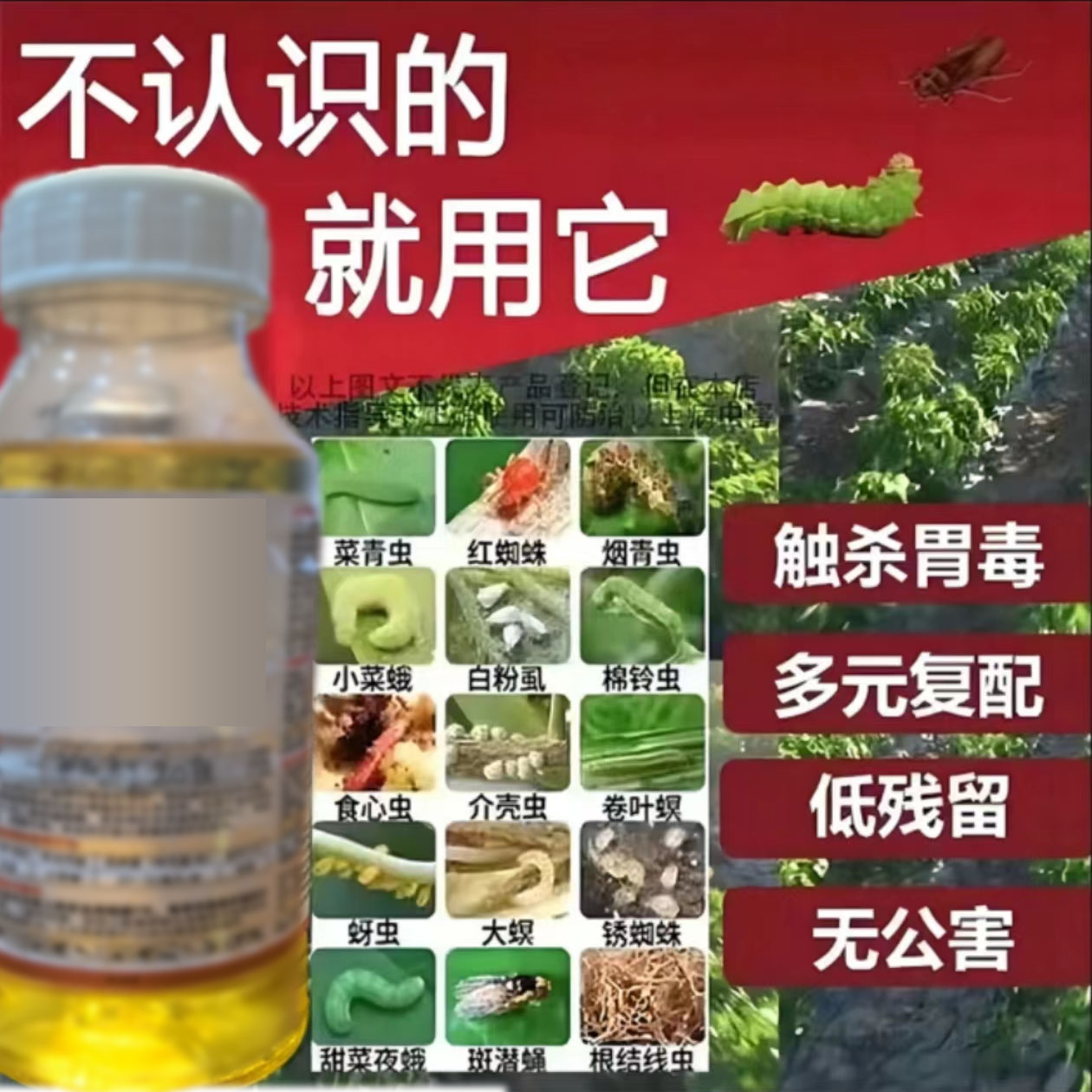 4.9%含量甜菜夜蛾菜青虫蔬菜果树有机质水溶肥叶面肥