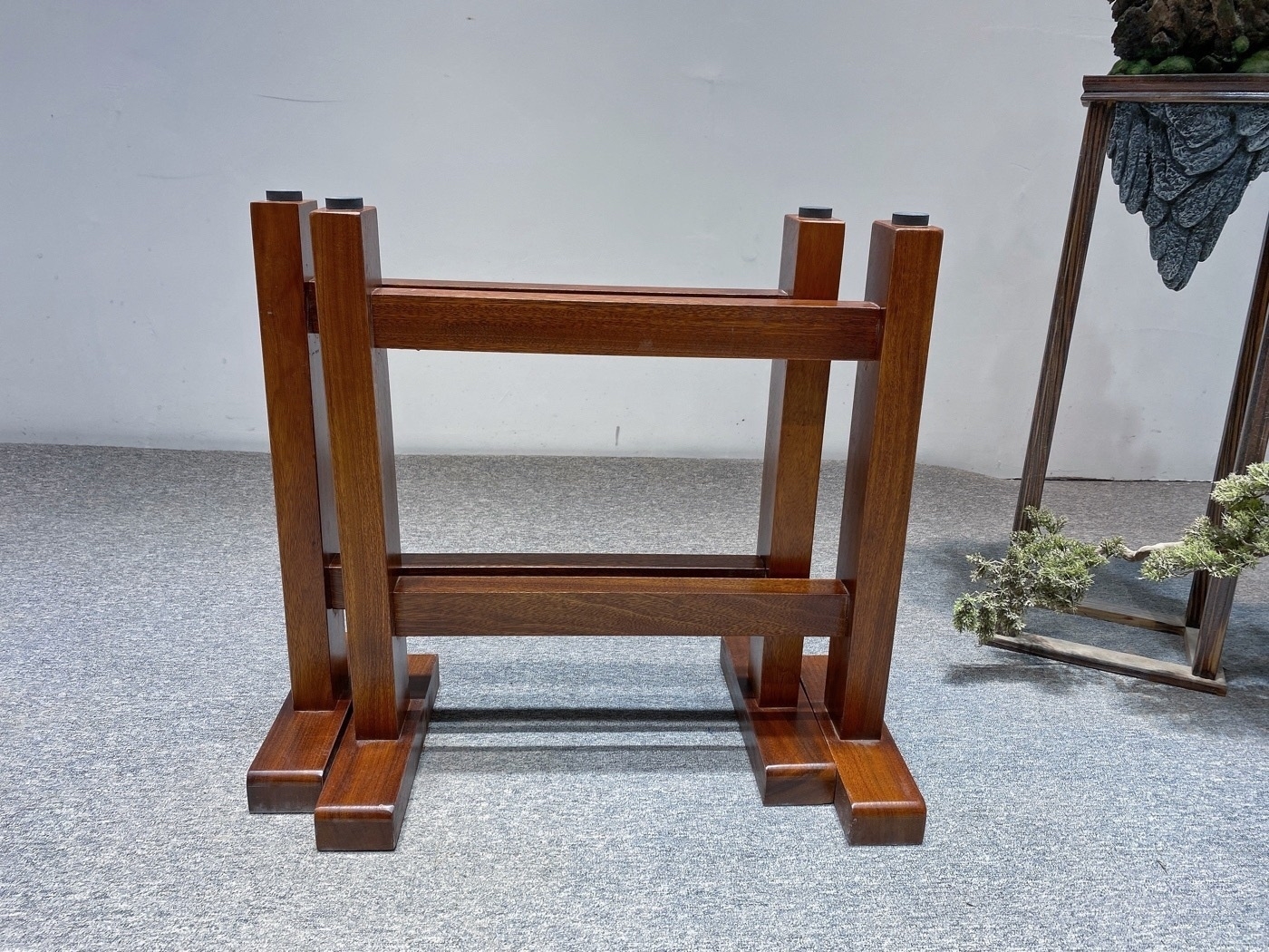 实木大板桌腿工字脚架