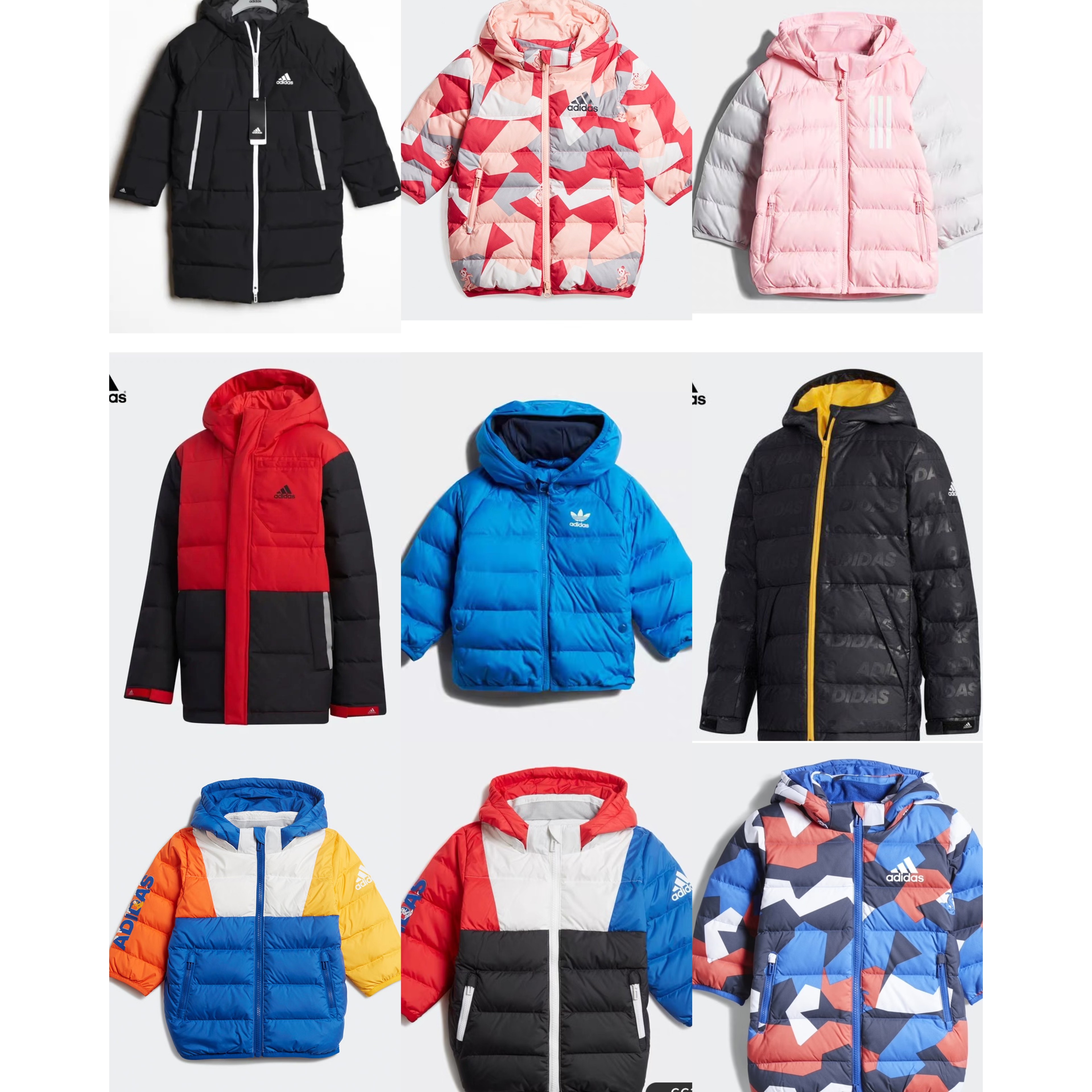 adidas/阿迪达斯童装羽绒服福利大促儿童保暖秋冬季防风休闲加厚