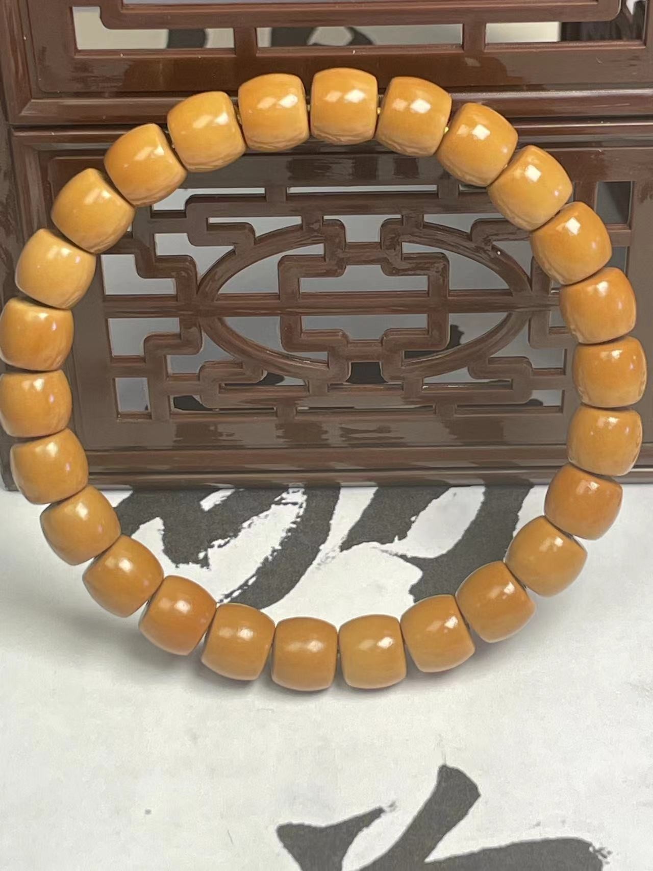 收藏级手串 精工8.5mm核尖直切单圈