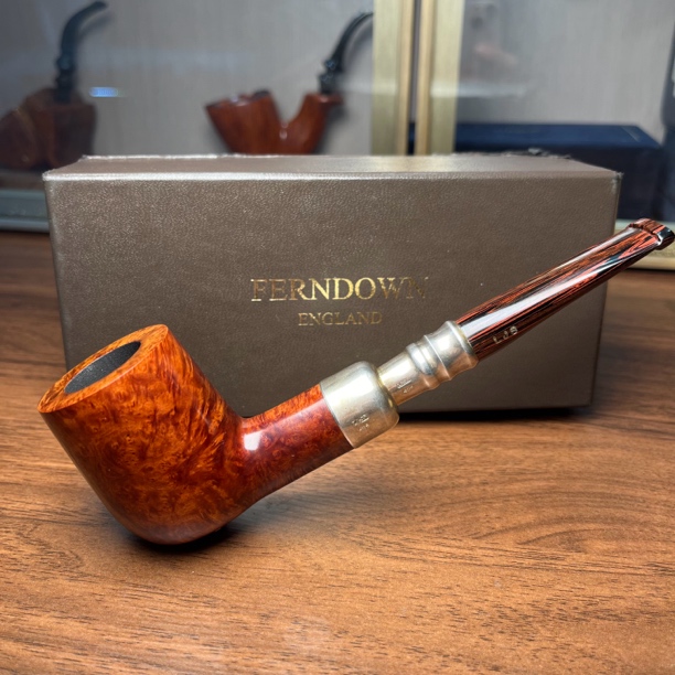 英国《FERNDOWN》芬当 L&JS 撞球双银龙军插烟斗 坎伯兰斗嘴 全套