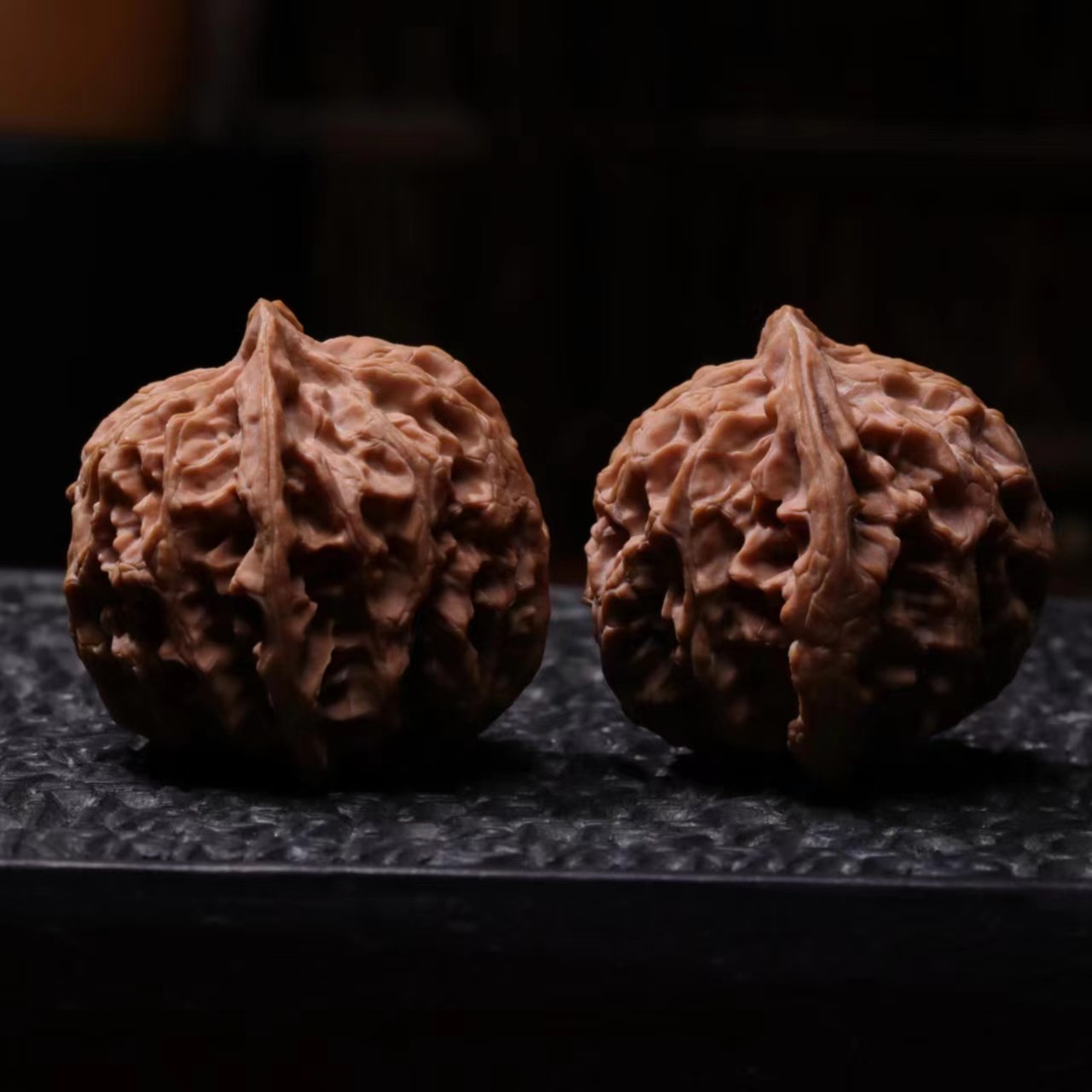 文玩核桃 苹果园狮子头 无药无夹板 天然桩型 成熟度高