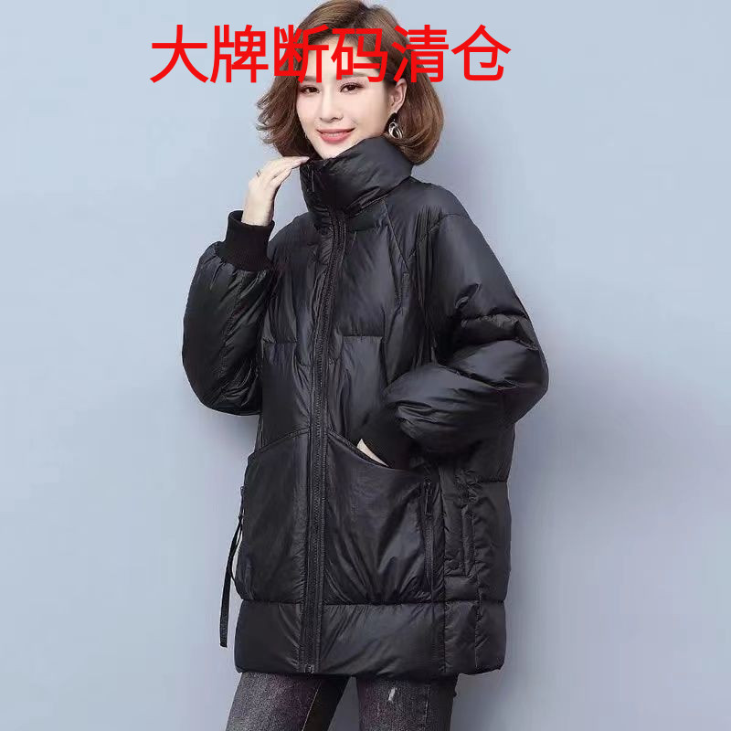 呀羽绒棉服2022新款女洋气加厚棉袄中长款时尚韩版宽松立领棉