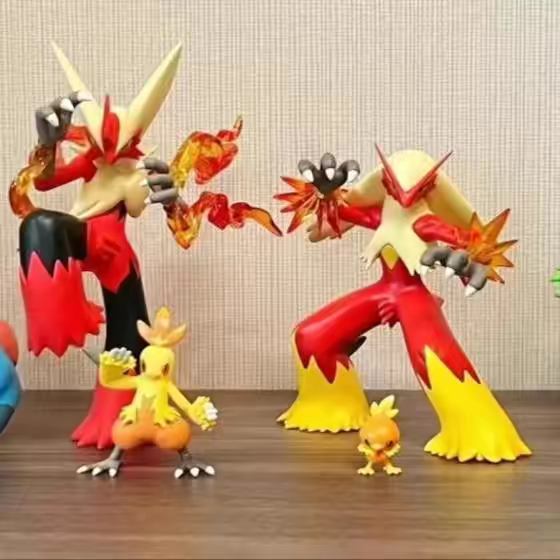 预先发预订卡复刻 精灵宝可梦比例世界手办模型图鉴 ACE火焰鸡