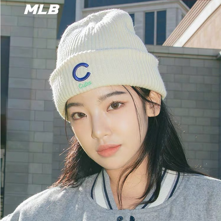 MLB正品男女时尚百搭情侣毛线帽运动休闲保暖针织帽子秋冬新款
