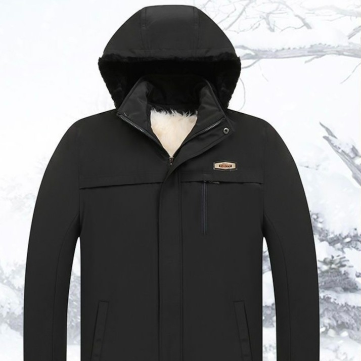 男士皮毛一体外套托斯卡纳内胆男款休闲连帽中长款保暖