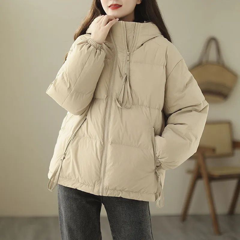 暖冬新款羽绒棉服女2023新款冬季羽绒棉服衣韩版短款宽松连帽加厚