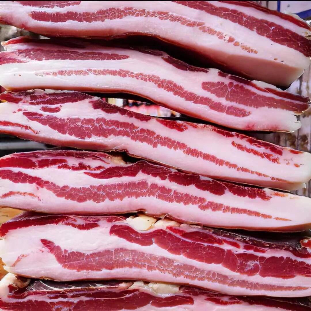  【五花腊肉直播间现称现卖】云南特产自然风干发酵五花腊肉咸香味