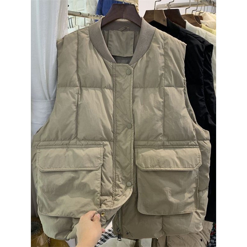 宽松保暖加厚马甲短款轻薄无袖时尚洋气外穿国风小香风外穿马甲