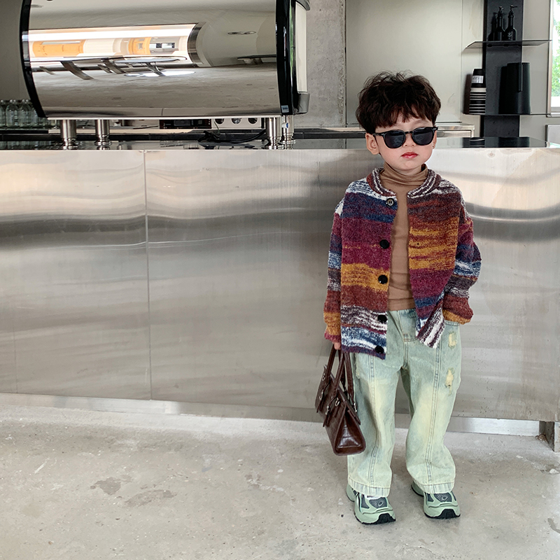 30到75儿童长袖t恤男童女童童装韩版秋冬季直播间宝宝洋气