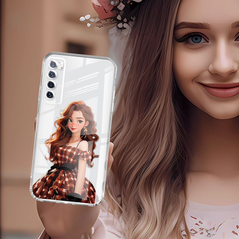 适用华为nova7/7pro/7se/7i手机壳直边透明硅胶软壳青春保护套网