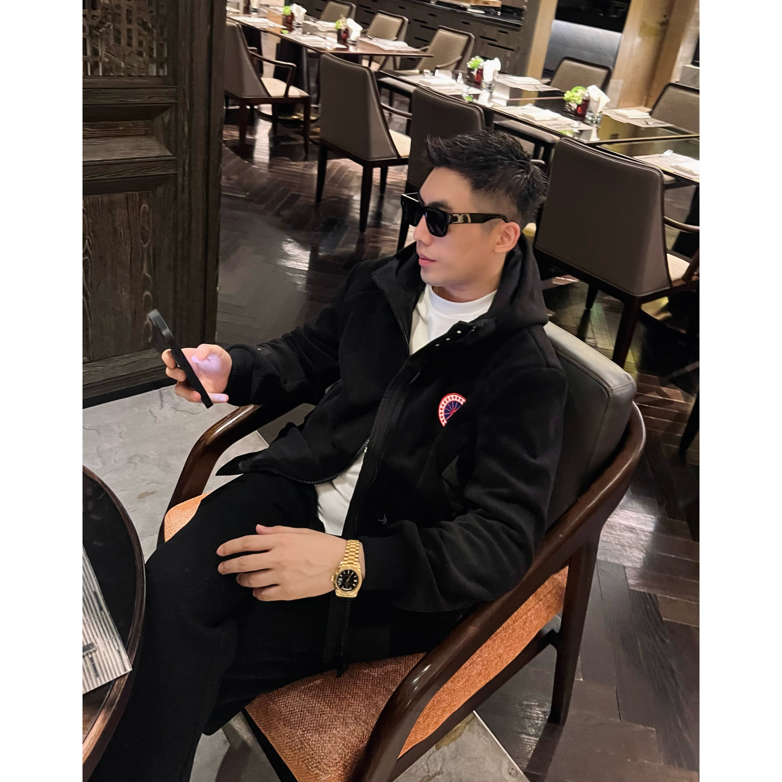 【奥粒绒系列】24冬季保暖绒绒连帽外套潮流时尚帅气休闲夹克