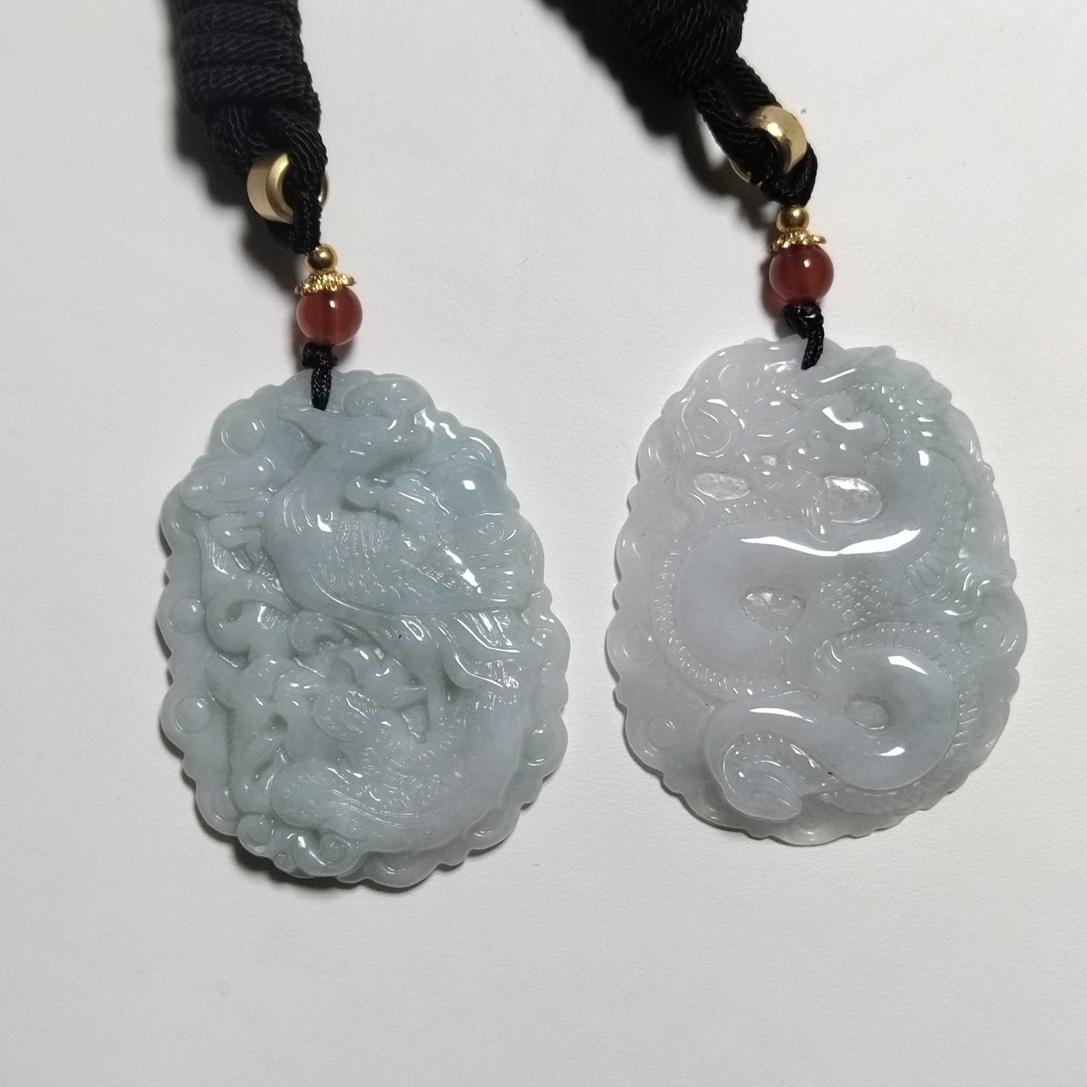 【 侯总甄选】高端纯天然晴水翡翠龙凤牌吊坠