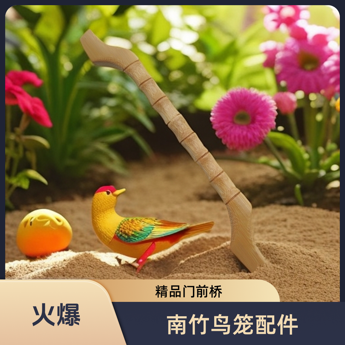 南竹鸟笼门前桥打桥鸟笼配件画眉鸟笼精品配件通用款