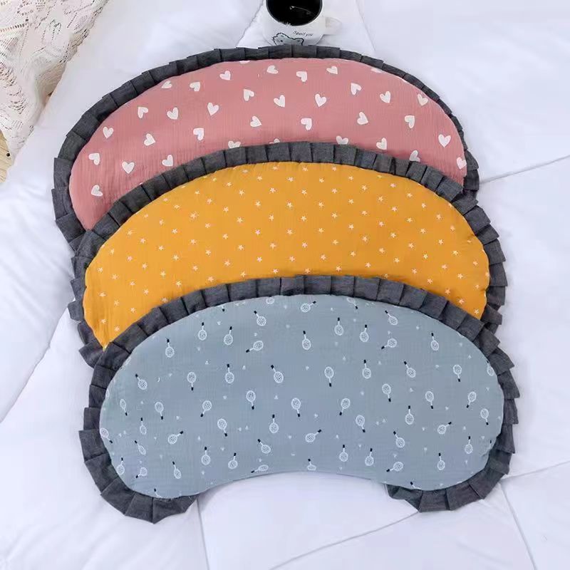 纯棉纱布月牙枕头荞麦壳孕妇枕头 