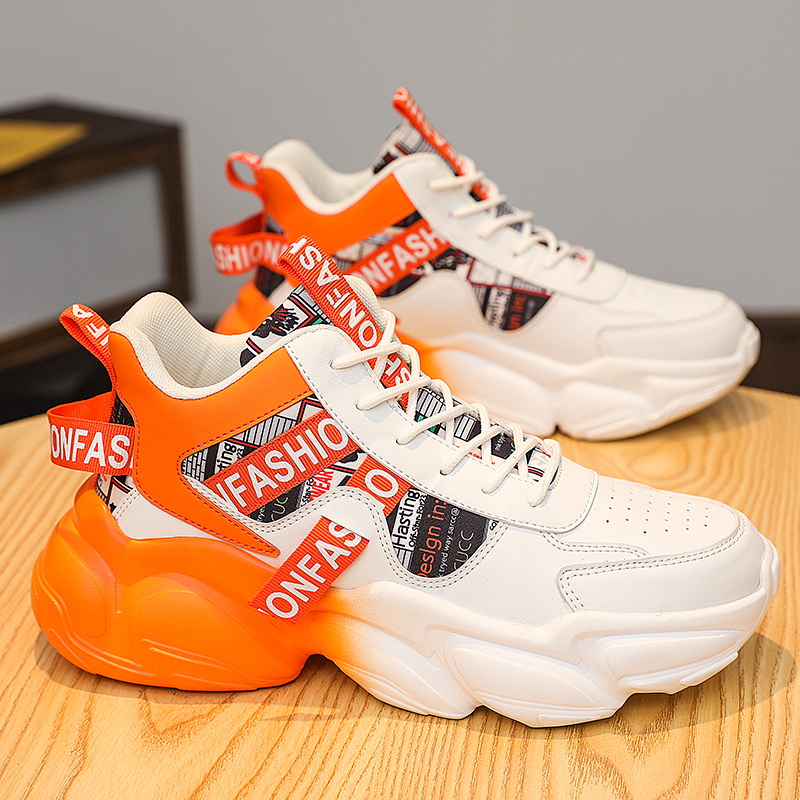 男鞋2025新款夏季潮牌百搭学生户外休闲运动跑步厚底增高老爹潮鞋
