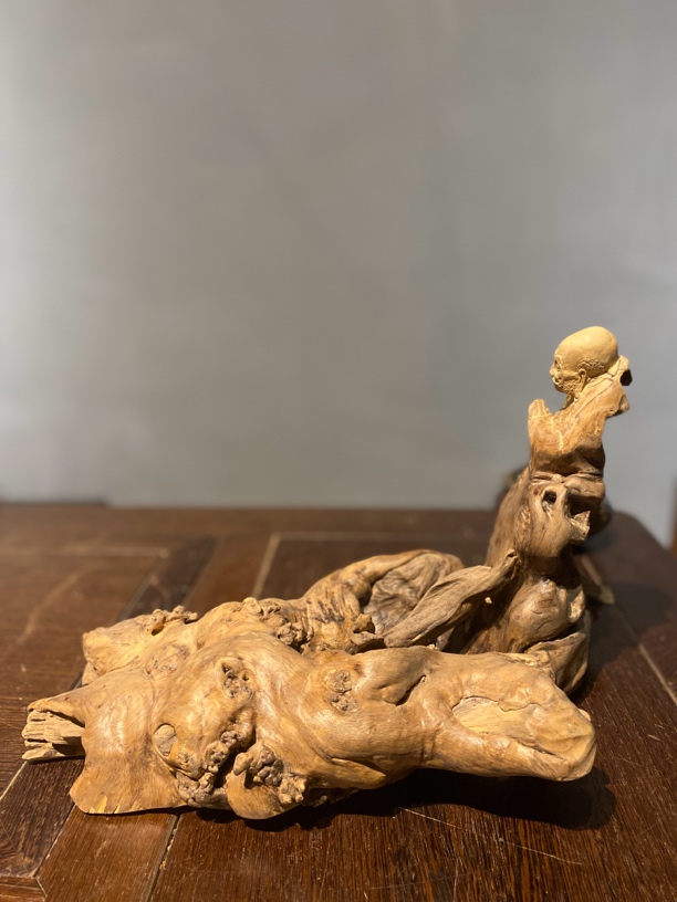 水黄杨木达摩摆件悟